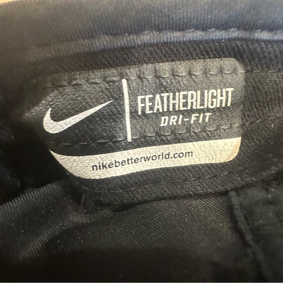 Nike Unisex Black Featherlight Fro-Fit Mesh Hat Adjustable OS - Picture 2 of 6